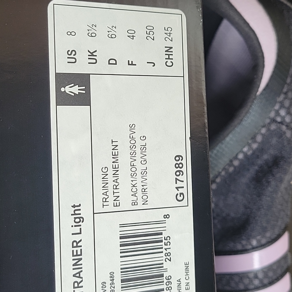ADIDAS Trainers, Women’s size 8 Black and Lavender - Picture 5 of 5